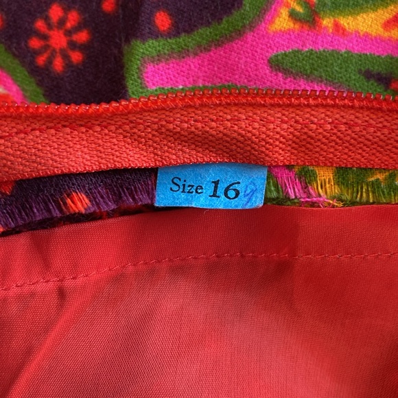 Vintage Malbe Floral Neon Mod Maxi Skirt, Size 15/16 - Picture 17 of 17